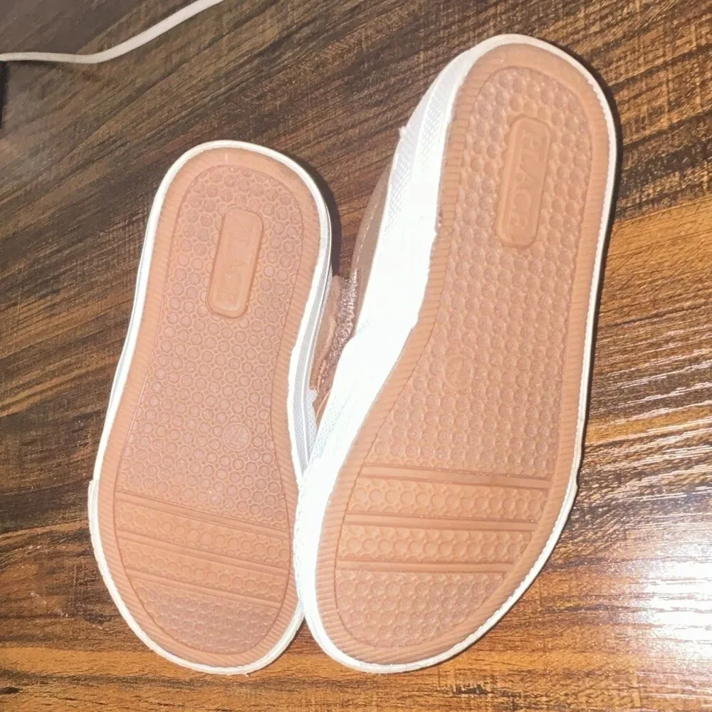 The Children's Place Kids Slip-On Casual Shoes US 7 Tan Low Top, Never Worn